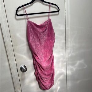 REVOLVE Pink Glitter Mini Dress